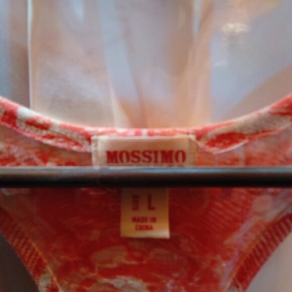Mossimo orange red burn out racer back tank large - Picture 2 of 3